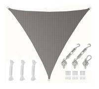 5x5x5 Voile d'Ombrage Triangulaire Respirante - Toile de Jardin UV avec Fixation