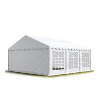 5x6 m Tente de réception / Barnum blanc toile de haute qualité PVC 700 N | Imperméable, très résistant, utilisation dans le jardin et la terrasse, fêtes, mariages, événements, auvents de jardin