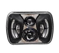 5x7 Phare LED Angel Eyes LED 12v Carré LED Phares Accessoires Hors Route H6054 6052 6054 H5054 Pour Toyota Pickup MR2 Pour Celica Pour Supra Phares(B,1 Piece)