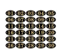 5x8cm Acrylique Magasin Hôtel Adhésif Porte Table Signe Plaque Armoire De Rangement Étagère Numéro Autocollant Fête Bricolage 10 Pièces(Number 11-20)