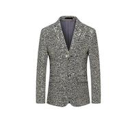 (5XL,Gold)Mens Sequin Blazer Slim Fit Tuxedo Suit Coat for Prom, Party, Dinner, Shiny Sport Coat in Various Sizes and Colors