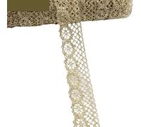 5Yards Gold Silver Lace Trims Diy Cosplay Stage Performance Clothes Dress Fabric Handmade Ribbon Garment Accessories(Gold 25mm)