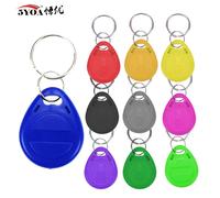 5YOA 100 pièces em4305 t5577 RFID 125khz clé porte-clés copie réinscriptible réécriture en double proximité ID jeton anneau rfid cloneur 10pcs N3 Red