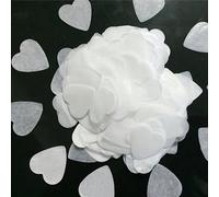 6 000 pièces de confettis blancs en forme de cœur, conçus pour la saison des mariages, convenant pour les demandes en mariage, les aveux, les anniversaires et la décoration de table de fête, idéal pou