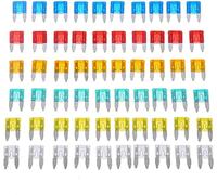 6 0pcs Mini-fusibles de voiture 5A 10A 15A 20A 25A 30A Ample kit set mixte avec assortiment boîte à camion fusibles type lame automatique