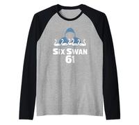 6 1 Six Swan Meme Funny Six Swan Parodie Meme Six One Meme Manche Raglan