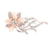 6,1 x 3 cm Broche pour femme - Broche tendance en alliage fleur strass élégante broche décoration vêtements bijoux accessoire métal, sans pierre précieuse