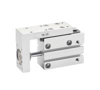 6/10/16/20 Air Side Table Rail Type Pneumatic Cylinder Piston10S/15S/20S/30S/40S/50S(Stroke 15mm,Bore 20mm)