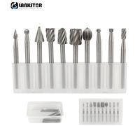6/10 pièces ensemble HSS routeur forets ensemble pour Dremel carbure rotatif bavures outils bois pierre métal racine sculpture fraise Set 3