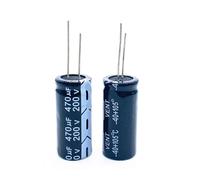 6~10pcs/lot 200v 470UF 200v 470UF aluminum electrolytic capacitor size 18 * 40 20% MQXFCZUX(One Size)