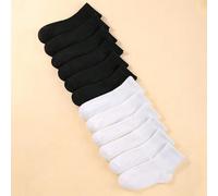 6/12/24 paires de chaussettes noires et blanches pour enfants, convenant à la vie quotidienne, polyvalentes pour les garçons et les filles, chaussettes pour enfants pour la saison scolaire 1 paire alé