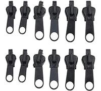 6/12/24Pcs Fix Zip Puller, Zip Slider Repair Instant Kit, Fix Zipper Removable Rescue Replacement Pack, Instant Zipper Set for Coats Jacket Luggage Backpacks (12pcs)