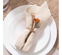 6/12 pièces/paquet de serviettes de table en coton doux à bord roulé de couleur unie, 16,5 * 16,5 pouces/42x42cm, convenant pour le Nouvel An, les mariages, les fêtes, la décoration de table de cuisin