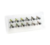 6 / 12 pièces petits modèles d ' hommes de cyclisme miniatures en plastique ornement de figurine de vélo pour l ' affichage de scènes miniatures et projet d ' artisanat Figurines de sport de cyclisme