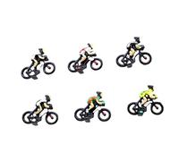 6 / 12 pièces petits modèles d ' hommes de cyclisme miniatures en plastique ornement de figurine de vélo pour l ' affichage de scènes miniatures et projet d ' artisanat Figurines de sport de cyclisme