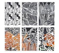 6/12 Pièces Pochoirs De Fleurs De Feuilles 12x8 Pouces Modèles De Dessin Géométriques Réutilisables En PET Pour Peinture Art Décoration De La Maison Pochoir À Géométrique