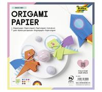 Folia Papier à plier 6 1222 633 – 70 g 20x20 cm 100 feuilles, couleurs assorties
