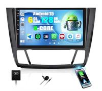 [6+128G 8-Core] CAMECHO Android 15 Autoradio pour BMW 1 Series E81 E82 E87 E88, DSP Carplay sans Fil, 9" Bluetooth 5.0 Radio GPS WiFi Android Auto FM/RDS 32EQ Mirror Link+Canbus+Mic+Caméra de recul