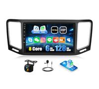 6+128G 8-Cœurs Android 15 CAMECHO Autoradio pour VW Sharan II 7N Seat Alhambra II 2012-2015, 9 Pouces GPS Radio avec Bluetooth WiFi Carplay sans Fil Android Auto FM/RDS 32EQ DSP + Caméra de Recul