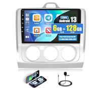 6+128G CAMECHO 8-Cœur Android 15 Autoradio pour Ford Focus Exi MT 2 3 Mk2/Mk3 2004-2011, 9 Pouce Écran Wireless Carplay Bluetooth Radio avec Android Auto WiFi GPS FM/RDS DSP Mirror Link 2USB