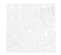 6 / 12Pcs Modèles de Peinture PET Réutilisables 12x8in Feuilles Florales Pochoirs de Dessin pour Peinture sur Papier Bois Tissu Verre Art Journaling Pochoir