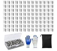 6×14mm Door Hinge Repair Screws, Short Expansion Anchors for Cabinets (Silver,100PCS)