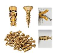 6×14mm Short Expansion Screw Set, Door Hinge Repair Screws & Anchors，200 | Fix stripped screw holes & cabinet hinges fast. Self drilling expansion anchors for secure door fastening.