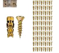 6×14mm Short Expansion Screw Set for Cabinet Hinge Repair & Stripped Thread Restoration,Door Hinge Thread Repair Screws, Cabinet Hinges Repairs Kit To Stop Sagging,Heavy Fasteners (50 pcs)
