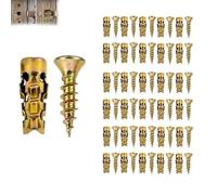 6×14mm Short Expansion Screw Set for Cabinet Hinge Repair & Stripped Thread Restoration,Door Hinge Thread Repair Screws, Cabinet Hinges Repairs Kit To Stop Sagging,Heavy Fasteners (30 pcs)