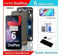6.28 "Super AMOLED affichage pour OnePlus 6 LCD A6000 A6003 LCD écran tactile numériseur assemblée remplacement + outils pour 1 + 6 LCD AMOLED No Frame