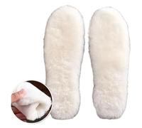 6/2Pcs Natural Sheepskin Wool Insoles for Shoes Men Winter Feet Warm Thicken Fluffy Fleece Women Snow Boots Shoe Pad(4pcs(2pairs),39)