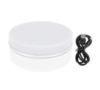 6.3 Inch Rotating Display Stand LED Light 360 Degree Electric Rotating Turntable with Adjustable Speed for Photography Product Shows Live Streaming