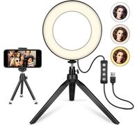 6.3 "Selfie Ring Light Lumière de remplissage LED caméra Ring Light pour la diffusion en direct de maquillage YouTube vidéo-photographie