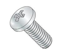 #6-32 vis à métaux de 1,27 cm, acier, tête cylindrique, entraînement cruciforme, filetage complet, placage zinc (quantité : 100 pièces)