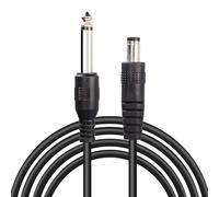 6,35 mm vers DC5521 Câble 6,35 mm TS mâle vers DC 5,5 mm x 2,1 mm mâle Cordon d'alimentation pour équipement de tatouage, guitare, microphone 2 m