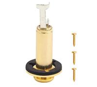 6.35mm Guitar Output Jack | Solid Metal End Pin for Acoustic Electric Guitar | Shielded Jack Socket | Universal 1/4" Stereo Jack for Amp Cords/Pickups (Or)