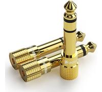 6.35mm Male To 3.5mm Female Jack Adapter (3 Pack),6.35 3.5 Jack Adapter,Gold Plated Stereo Jack Adapter For Headphones,Piano,Amplifier,Tablet Etc