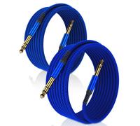 6.35mm Stereo Audio Instrument Cable (3M/2 Pack) Nylon Braided Cord TRS Jack 1/4 Male to Male for Electric Guitar,Bass,Keyboard,Mixer,Amplifier,Speaker,Equalizer.[Y69]