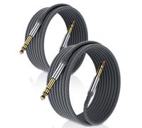6.35mm Stereo Audio Instrument Cable (9M/2 Pack) Nylon Braided Cord TRS Jack 1/4 Male to Male for Electric Guitar,Bass,Keyboard,Mixer,Amplifier,Speaker,Equalizer.[Y77]