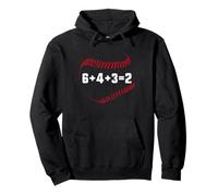 6+4+3=2 Double Play 643 Baseballer Softball Baseball Math Sweat à Capuche