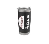 6 4 3 Double Play 6+4+3 = 2 Mathématiques de baseball Gobelet isotherme en acier inoxydable double paroi