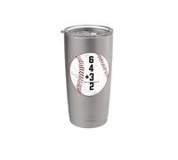 6 4 3 Double Play 6+4+3 = 2 Mathématiques de baseball Gobelet isotherme en acier inoxydable double paroi