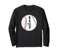 6 4 3 Double Play 6+4+3 = 2 Mathématiques de Baseball Manche Longue