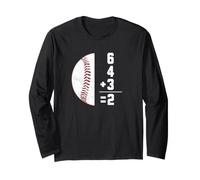 6 4 3 Double Play 6+4+3 = 2 Mathématiques de Baseball Manche Longue