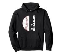 6 4 3 Double Play 6+4+3 = 2 Mathématiques de Baseball Sweat à Capuche