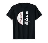 6 4 3 Double Play 6+4+3 = 2 Mathématiques de Baseball T-Shirt