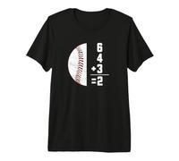 6 4 3 Double Play 6+4+3 = 2 Mathématiques de Baseball T-Shirt Haut de Gamme