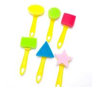 6/4 Pièces Ensembles Mignon Enfants Dessin Brosse Joint Créatif Graffiti Éducation Précoce Bricolage Art Fournitures Éponge Brosse Timbre Outil