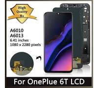 6.41 "nouveau AMOLED pour OnePlus 6T LCD 1 + 6T écran tactile numériseur assemblée pour One Plus 6T A6010 A6013 remplacement de l'affichage Original with Frame