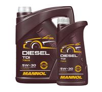 5 (1x5) Litre Mannol 5W-30 Diesel Tdi Moteur Pour VW, Audi, Seat, Skoda